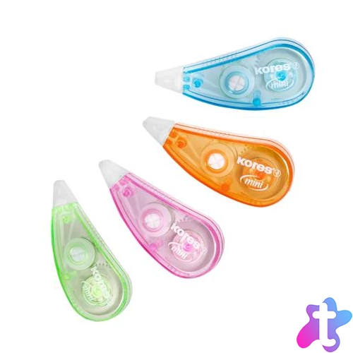 Hibajavító roller, 5 mm x 5 m, KORES "Mini", vegyes szín