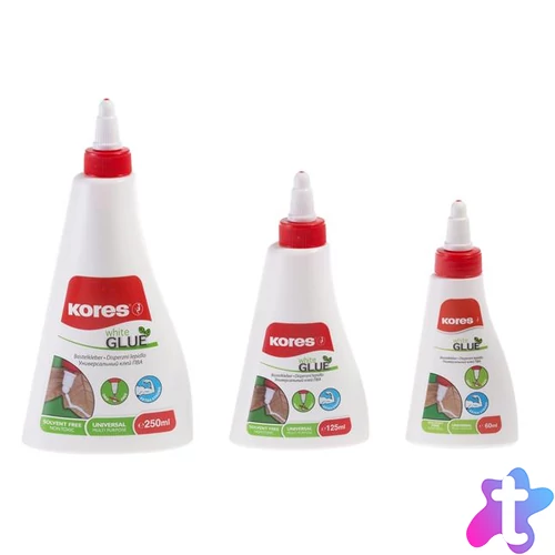 Hobbiragasztó, 60 ml, KORES "White Glue"