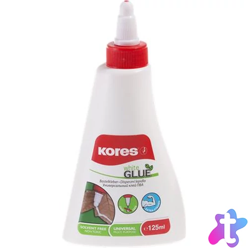 Hobbiragasztó, 125 ml, KORES "White Glue"