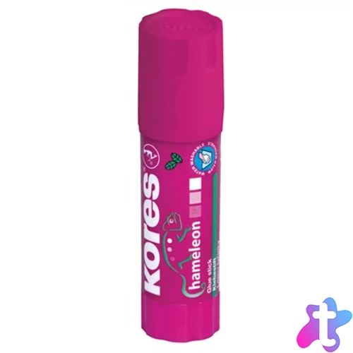 Ragasztóstift, 15 g, elszíntelenedő, KORES "Chameleon", lila