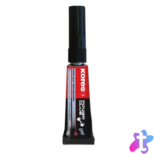 Pillanatragasztó gél, 3 g, KORES "Power Glue Gel"