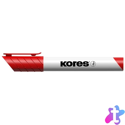 Tábla- és flipchart marker, 3 mm, kúpos, KORES "K-Marker XW1", piros