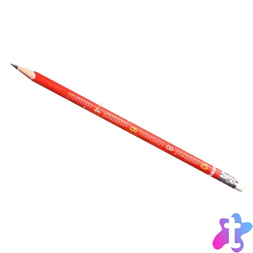 Grafitceruza radírral, HB, háromszögletű, KORES "Mathmagic"