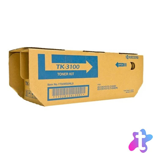 TK3100 Lézertoner FS 2100D, FS2100DN nyomtatókhoz, KYOCERA, fekete, 12,5k