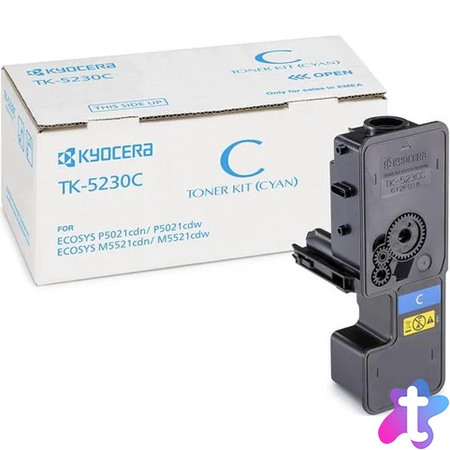 TK5230 Lézertoner M5521CDN, 5521CDW, P5021CDN, 5021CDW nyomtatókhoz, KYOCERA, cián, 2,2k