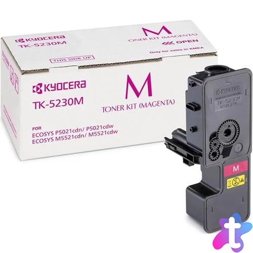 TK5230 Lézertoner M5521CDN, 5521CDW, P5021CDN, 5021CDW nyomtatókhoz, KYOCERA, magenta, 2,2k