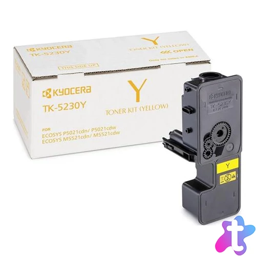 TK5230 Lézertoner M5521CDN, 5521CDW, P5021CDN, 5021CDW nyomtatókhoz, KYOCERA, sárga, 2,2k