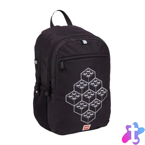 Hátizsák, dulpa rekeszes, LEGO "Bricks", fekete-mintás