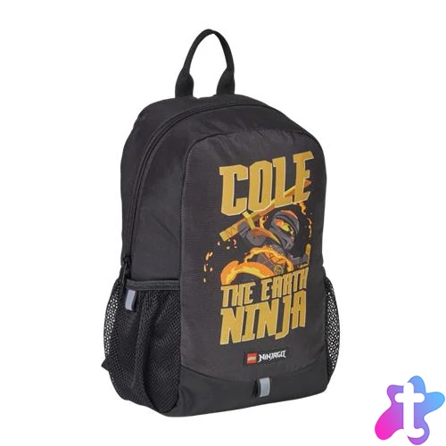 Hátizsák, közepes, LEGO "Ninjago Cole", fekete-mintás