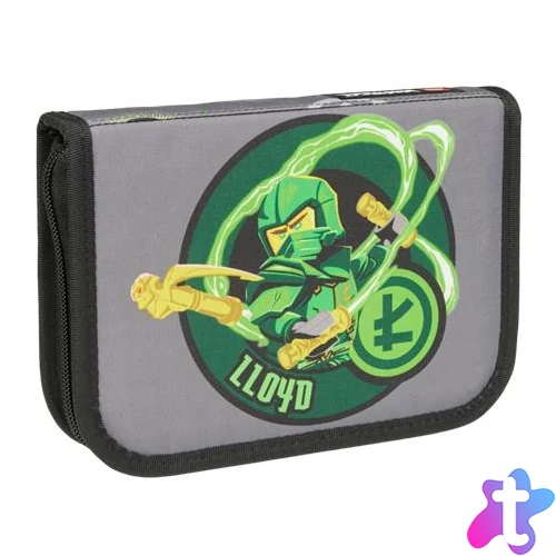 Tolltartó, klapnis, cipzáras, töltött, LEGO "Ninjago Elemental Master of Energy", szürke-mintás