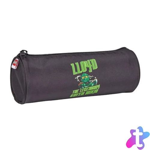 Tolltartó, henger alakú, cipzáras, LEGO "Ninjago Lloyd", fekete-mintás