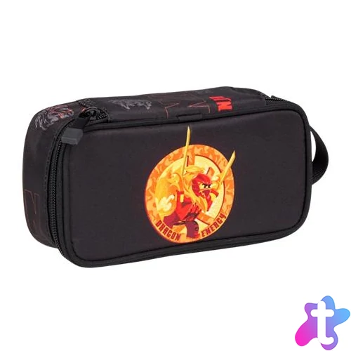 Tolltartó, szögletes, cipzáras, LEGO "Ninjago Dragon Energy", fekete-mintás