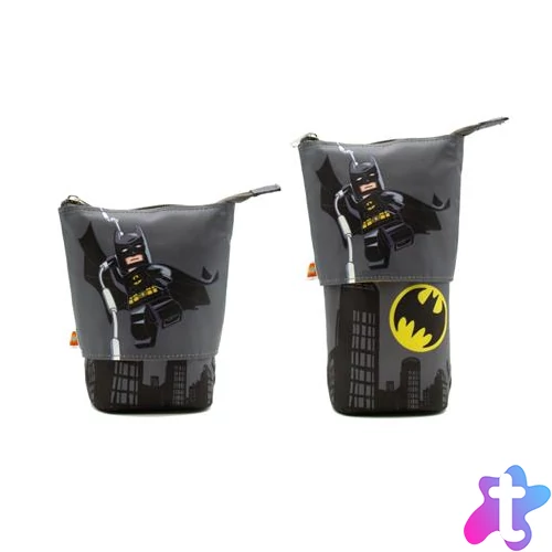 Tolltartó, cipzáras, pop-up, LEGO "Super Heroes Batman", szürke-mintás