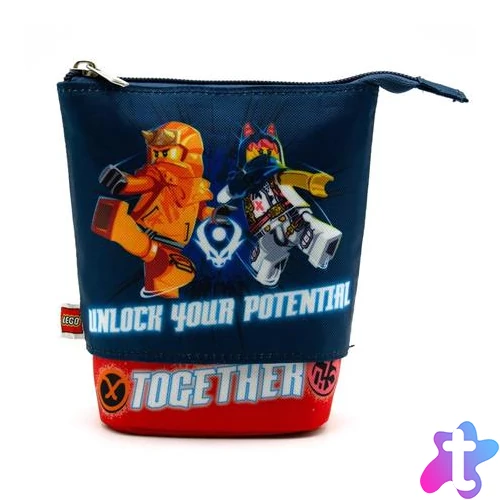 Tolltartó, cipzáras, pop-up, LEGO "Ninjago Together", kék-piros-mintás