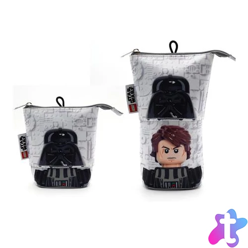 Tolltartó, cipzáras, pop-up, LEGO "Star Wars Darth Vader/Anakin", szürke-fekete-mintás
