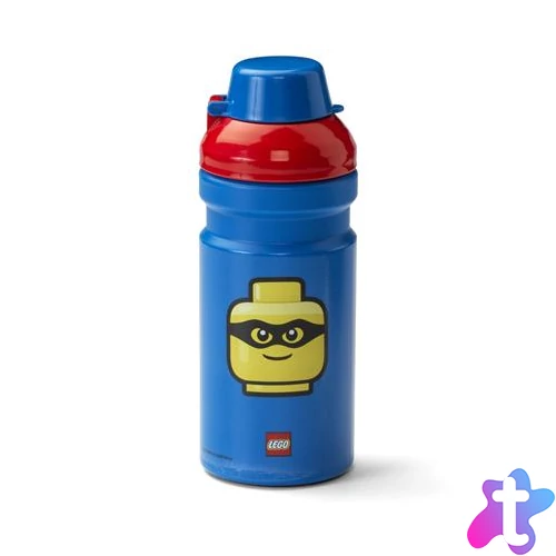 Kulacs, 390 ml, LEGO "Classic", kék-piros-mintás