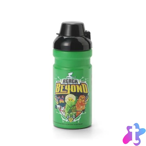 Kulacs, 390 ml, LEGO "Ninjago", zöld-fekete-mintás