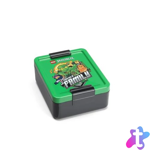 Uzsonnás doboz, LEGO "Ninjago", zöld-fekete-mintás