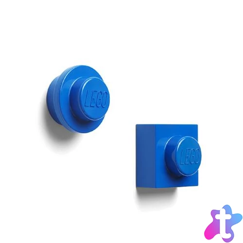 Mágnes, 2 különböző forma, LEGO, kék