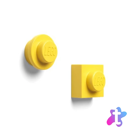 Mágnes, 2 különböző forma, LEGO, sárga