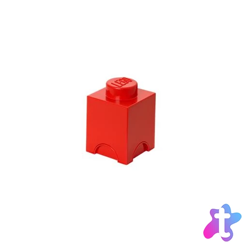 Tárolódoboz, szögletes, LEGO, piros