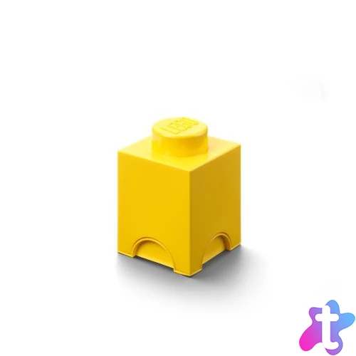 Tárolódoboz, szögletes, LEGO, sárga