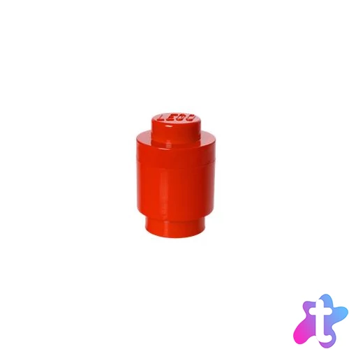 Tárolódoboz, henger, LEGO, piros