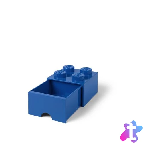 Tárolódoboz, fiókos, LEGO "Brick", kék