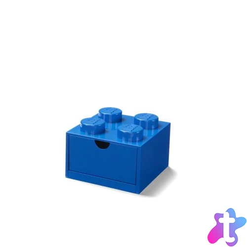 Tárolódoboz íróasztalra, fiókos, LEGO "Brick 2x2", kék