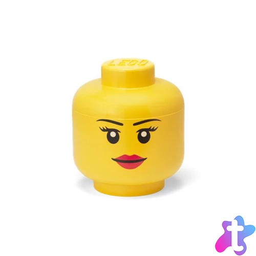 Tárolódoboz, fej, nagy, LEGO, Girl