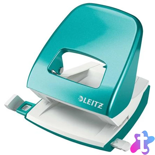 Lyukasztó, kétlyukú, 30 lap, LEITZ "Nexxt Wow", jégkék