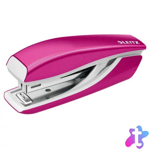 Tűzőgép, mini, No. 10, 10 lap, fém, LEITZ "Nexxt Wow", rózsaszín