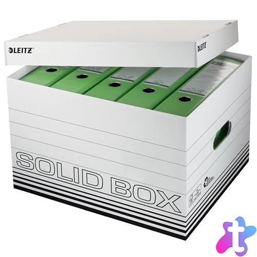 Archiválódoboz, L méret, LEITZ "Solid", fehér