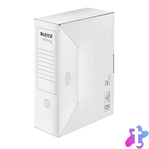 Archiválódoboz, A4, 100 mm, LEITZ "Infinity", fehér