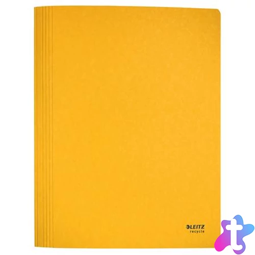 Gyorsfűző, A4, karton, LEITZ "Recycle", sárga