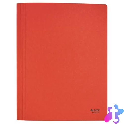 Gyorsfűző, A4, karton, LEITZ "Recycle", piros