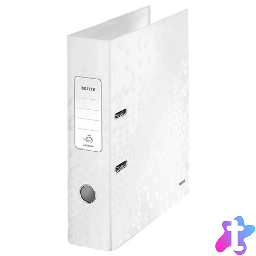 Iratrendező, 80 mm, A4, karton, LEITZ "180 Wow", fehér
