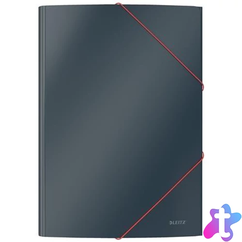 Gumis mappa, 15 mm, karton, A4, LEITZ "Cosy", bársonyszürke