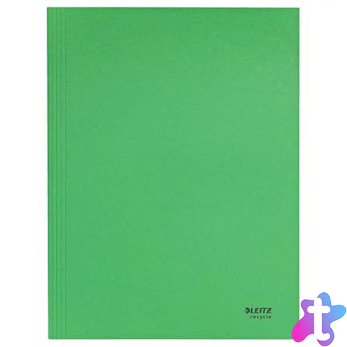 Pólyás dosszié, karton, A4, LEITZ "Recycle", zöld
