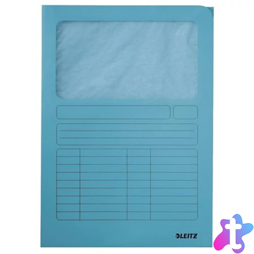 Mappa, ablakos, karton, A4, LEITZ, világoskék