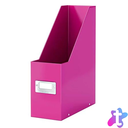 Iratpapucs, PP/karton, 95 mm, LEITZ "Click&Store", rózsaszín