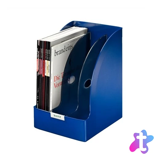Iratpapucs, műanyag, 205 mm, elválasztókkal, LEITZ "Plus Jumbo", kék