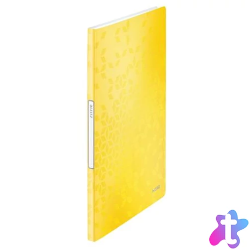 Bemutatómappa, 20 zsebes, A4, LEITZ "Wow", sárga