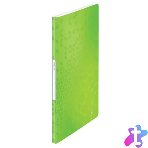 Bemutatómappa, 20 zsebes, A4, LEITZ "Wow", zöld