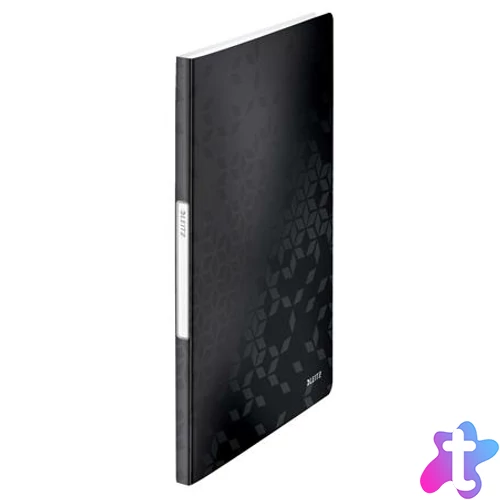 Bemutatómappa, 20 zsebes, A4, LEITZ "Wow", fekete