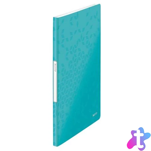 Bemutatómappa, 20 zsebes, A4, LEITZ "Wow", jégkék