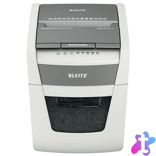 Iratmegsemmisítő, konfetti, 50 lap, LEITZ "IQ AutoFeed SmallOffice 50 P4 Pro"