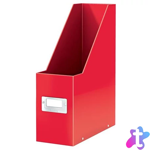 Iratpapucs, PP/karton, 95 mm, LEITZ "Click&Store", piros