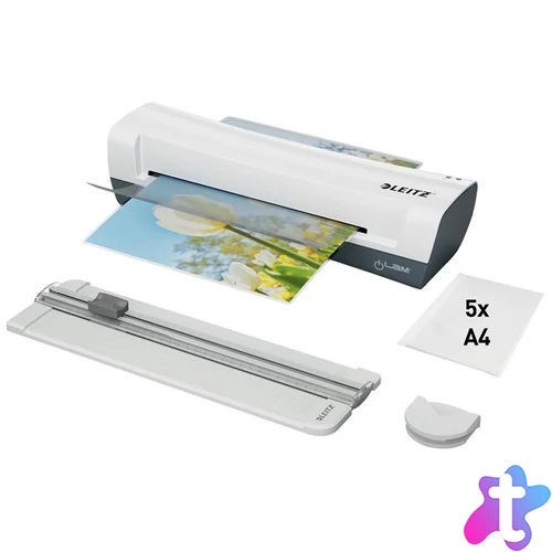 Lamináló készlet, A4, 80-125 mikron, LEITZ "iLam Home 4-in-1", fehér
