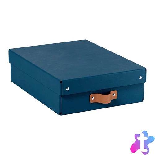 Tárolódoboz, M méret, alacsony, LEITZ "Puro", óceánkék